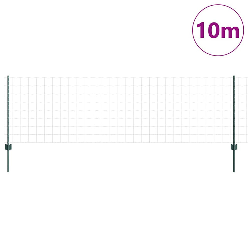 Afbeelding laden in galerijviewer, Vidaxl euro-hek met palen 10 x 0,8 m pvc-coated staal groen mesh

