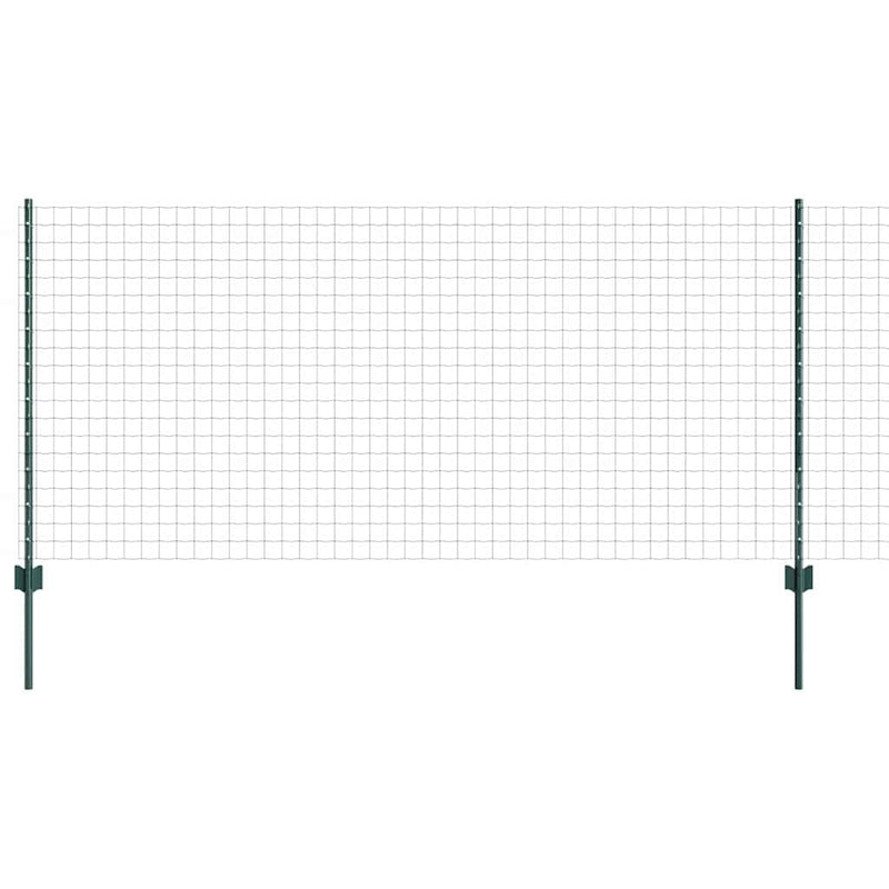 Afbeelding laden in galerijviewer, Vidaxl hek met paal groen 1 x 25 m staal en pvc
