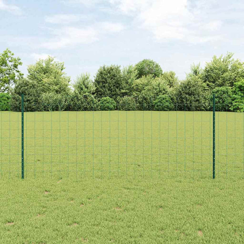 Afbeelding laden in galerijviewer, Vidaxl euro-hek met palen 25 x 1 m pvc-coated staal groen mesh
