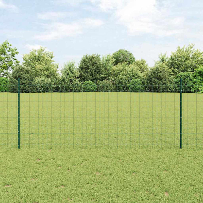 Afbeelding laden in galerijviewer, Vidaxl euro-hek met palen 25 x 1 m pvc-coated staal groen mesh
