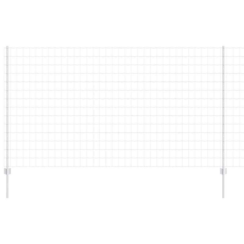 Afbeelding laden in galerijviewer, Vidaxl hek met paal zilver 1,4 x 10 m staal
