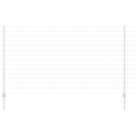 Vidaxl hek met paal zilver 1,4 x 10 m staal