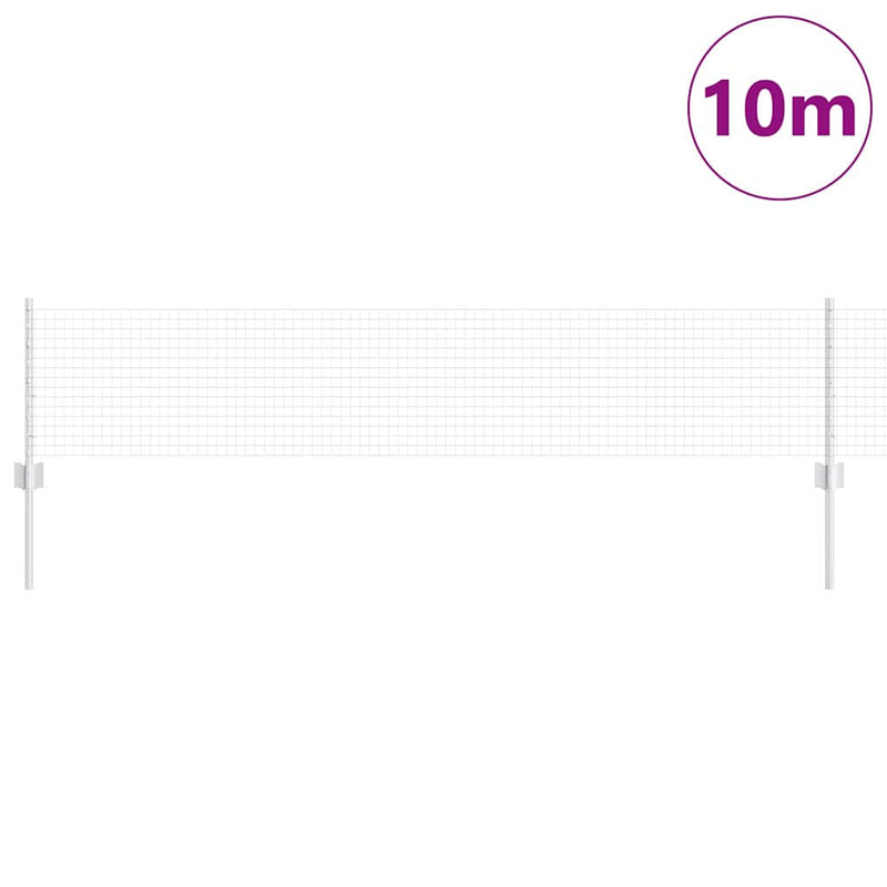 Afbeelding laden in galerijviewer, Vidaxl hek met paal zilver 0,4 x 10 m staal

