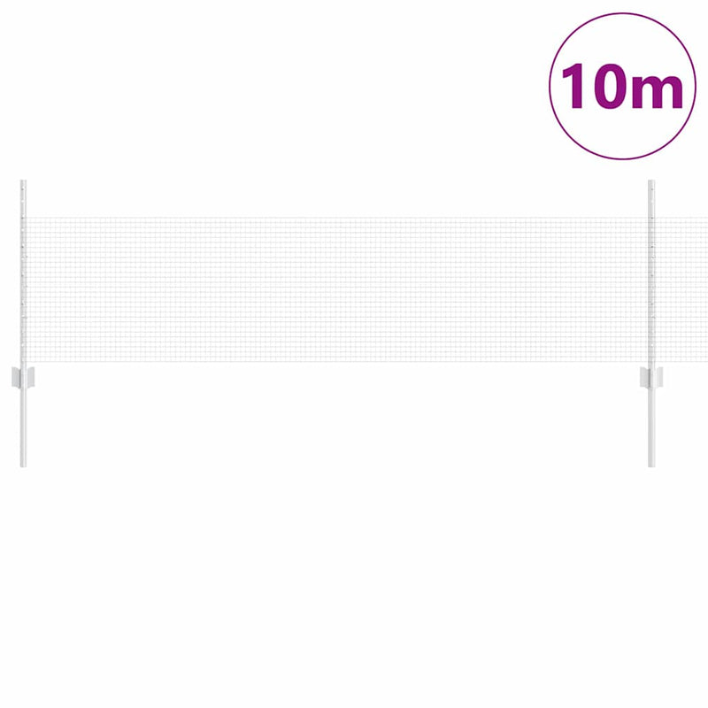 Afbeelding laden in galerijviewer, Vidaxl gelast draadhek met palen 10 x 0,5 m gegalvaniseerd staal mesh
