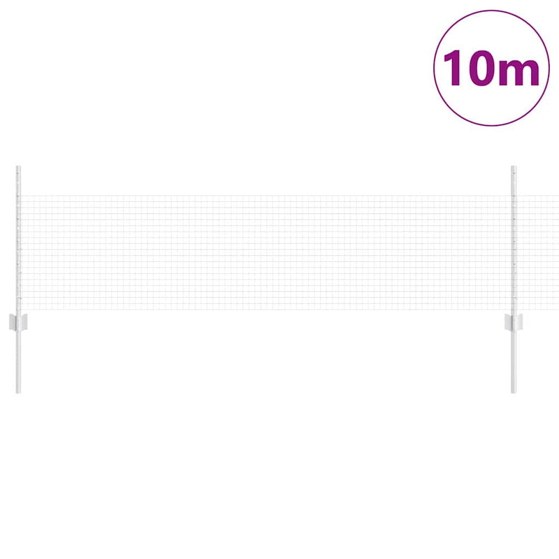 Afbeelding laden in galerijviewer, Vidaxl gelast draadhek met palen 10 x 0,5 m gegalvaniseerd staal mesh
