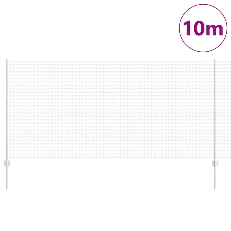 Afbeelding laden in galerijviewer, Vidaxl gelast draadhek met palen 10 x 1,2 m gegalvaniseerd staal mesh
