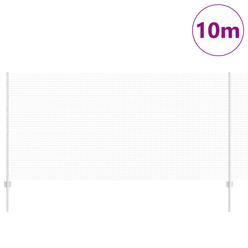 Afbeelding laden in galerijviewer, Vidaxl gelast draadhek met palen 10 x 1,2 m gegalvaniseerd staal mesh
