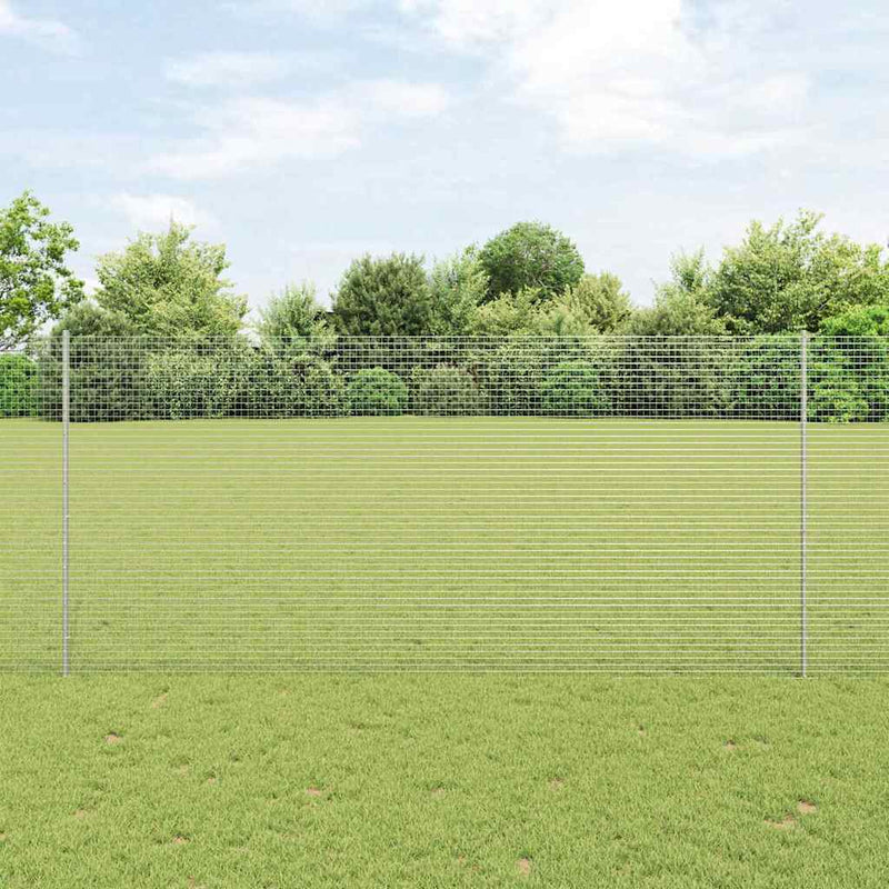 Afbeelding laden in galerijviewer, Vidaxl gelast draadhek met palen 10 x 1,4 m gegalvaniseerd staal mesh
