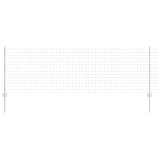 Vidaxl hek met paal zilver 0,8 x 25 m staal