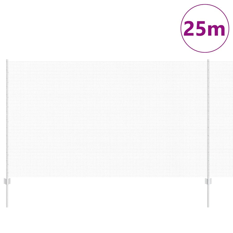 Afbeelding laden in galerijviewer, Vidaxl gelast draadhek met palen 25 x 1,4 m gegalvaniseerd staal mesh
