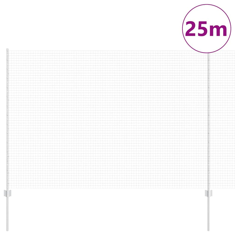 Afbeelding laden in galerijviewer, Vidaxl gelast draadhek met palen 25 x 1,5 m gegalvaniseerd staal mesh
