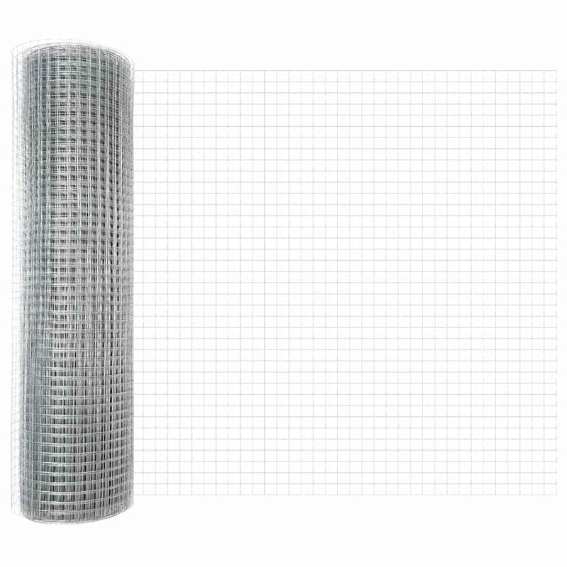 Afbeelding laden in galerijviewer, Vidaxl hek met paal zilver 0,4 x 50 m staal
