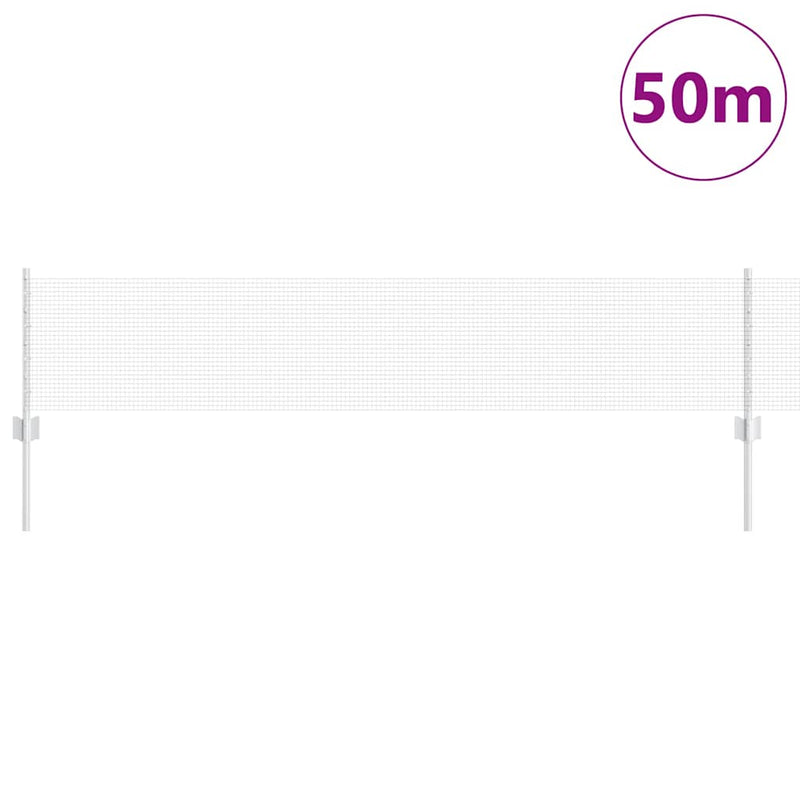 Afbeelding laden in galerijviewer, Vidaxl hek met paal zilver 0,4 x 50 m staal
