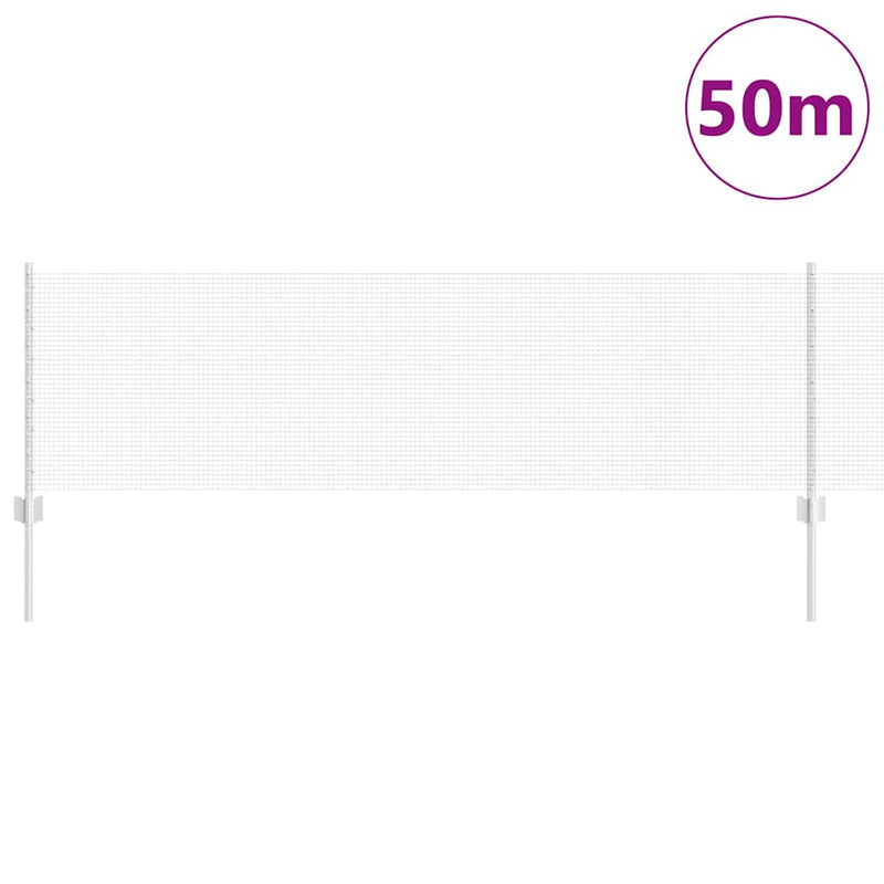 Afbeelding laden in galerijviewer, Vidaxl hek met paal zilver 0,6 x 50 m staal
