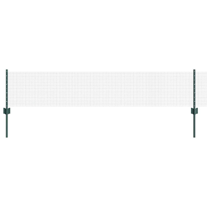 Afbeelding laden in galerijviewer, Vidaxl hek met paal groen 0,4 x 10 m staal en pvc
