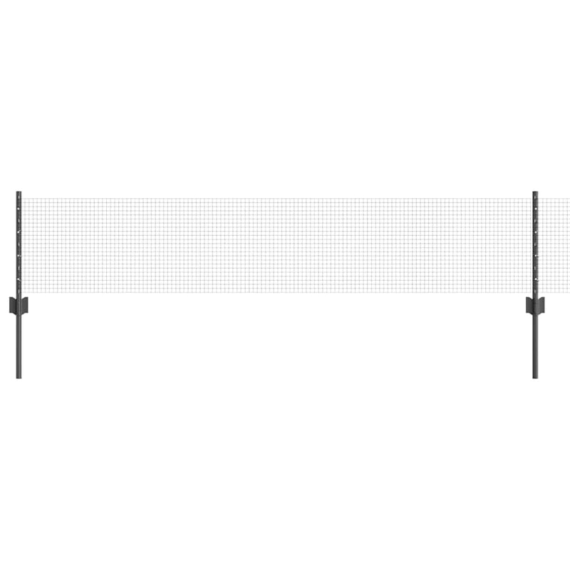 Afbeelding laden in galerijviewer, Vidaxl hek met paal grijs 0,4 x 10 m staal en pvc
