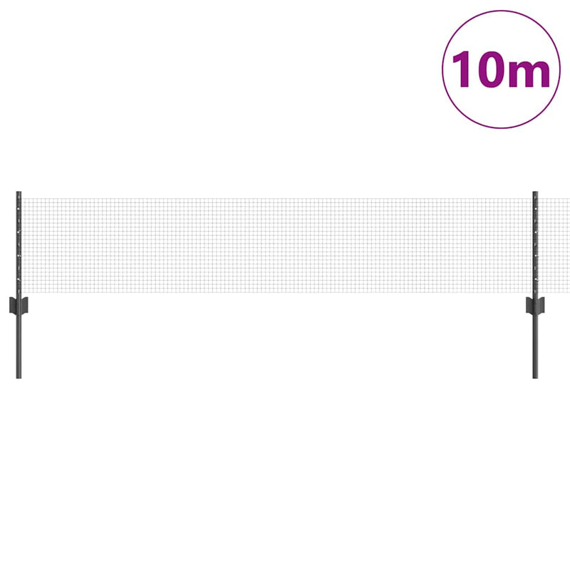 Afbeelding laden in galerijviewer, Vidaxl hek met paal grijs 0,4 x 10 m staal en pvc
