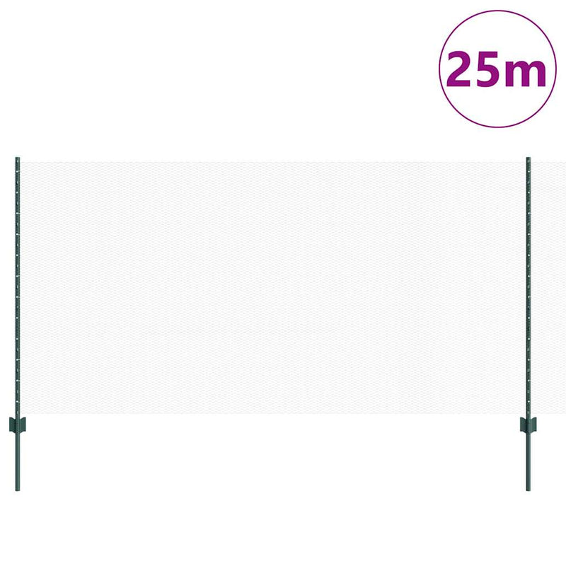 Afbeelding laden in galerijviewer, Vidaxl zeshoekig gaasgek met palen 25 x 1,2 m pvc-coated staal groen
