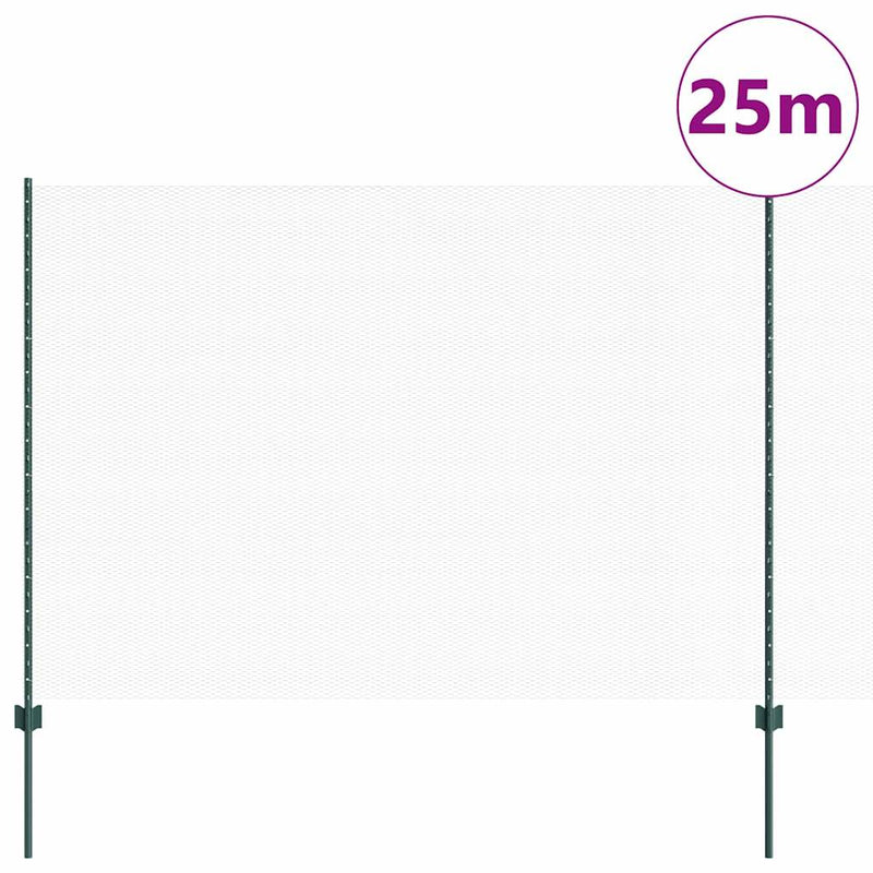 Afbeelding laden in galerijviewer, Vidaxl zeshoekig gaasgek met palen 25 x 1,5 m pvc-coated staal groen

