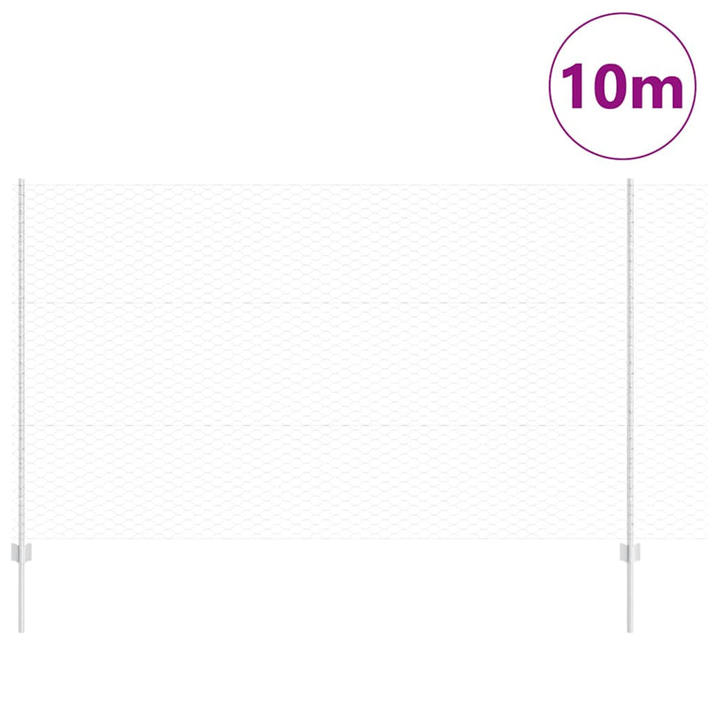Afbeelding laden in galerijviewer, Vidaxl zeshoekig gaasgek met palen 10 x 1,4 m gegalvaniseerd staal
