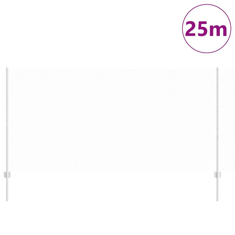 Afbeelding laden in galerijviewer, Vidaxl zeshoekig gaasgek met palen 25 x 1,2 m gegalvaniseerd staal
