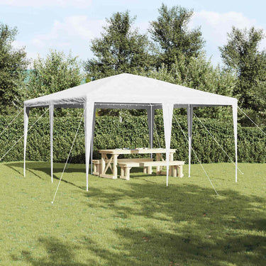 Vidaxl partytent wit 400 x 400 x 266 cm polyethyleen en staal