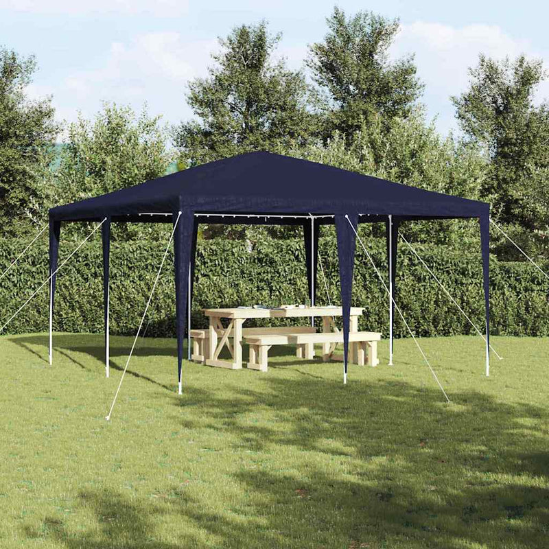 Afbeelding laden in galerijviewer, Vidaxl partytent blauw 400 x 400 x 266 cm polyethyleen en staal
