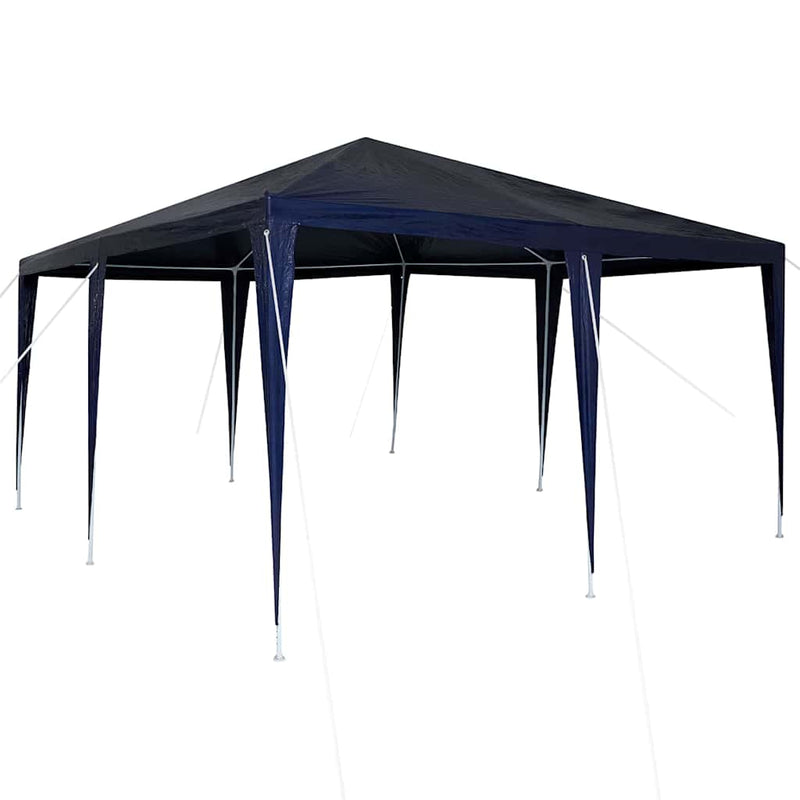 Afbeelding laden in galerijviewer, Vidaxl partytent blauw 400 x 400 x 266 cm polyethyleen en staal
