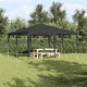 Vidaxl partytent antraciet 400 x 400 x 266 cm polyethyleen en staal
