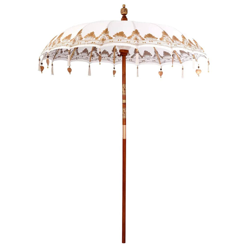 Afbeelding laden in galerijviewer, Vidaxl balinese parasol crème 185 x 185 x 260 cm
