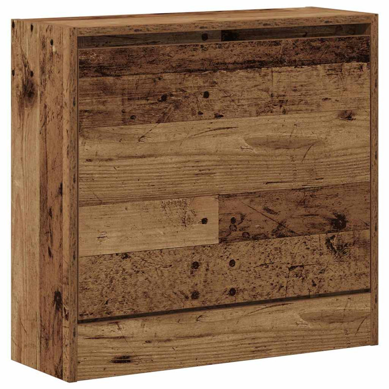 Afbeelding laden in galerijviewer, Vidaxl schoenenkast met plank oudhout 60 x 21 x 57 cm bewerkt hout
