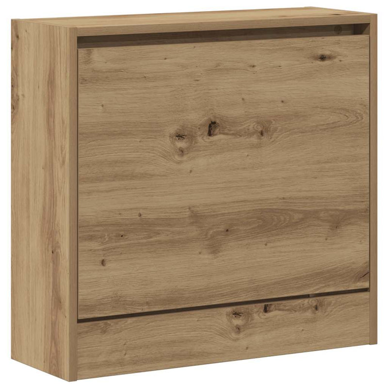 Afbeelding laden in galerijviewer, Vidaxl schoenenkast artisan eiken 60 x 21 x 57 cm bewerkt hout
