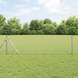 Vidaxl gaashek 25 x 0,6 m verzinkt staal zilver