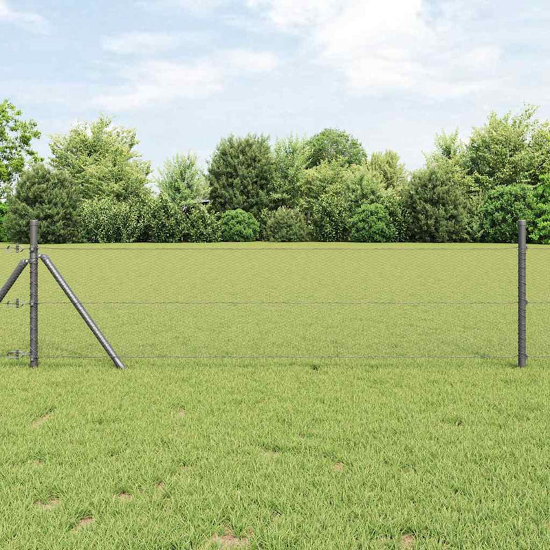 Afbeelding laden in galerijviewer, Vidaxl hexagon hek grijs 0,8 x 100 m pvc
