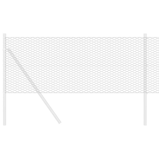 Vidaxl hexagon hek grijs 0,8 x 100 m pvc
