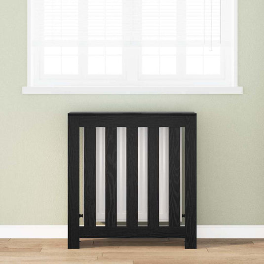 Vidaxl radiatorafdekking zwart eiken 78 x 20 x 82 cm bewerkt hout