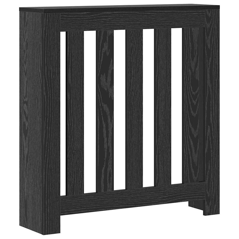Afbeelding laden in galerijviewer, Vidaxl radiatorafdekking zwart eiken 78 x 20 x 82 cm bewerkt hout

