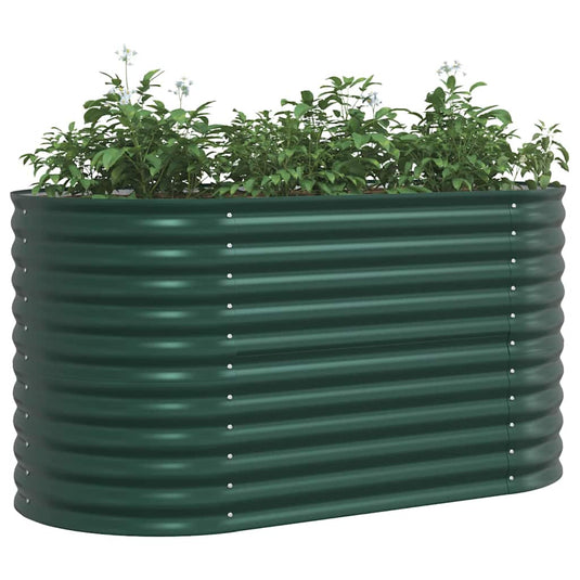 Vidaxl verhoogd bed groen 160 x 80 x 81 cm staal