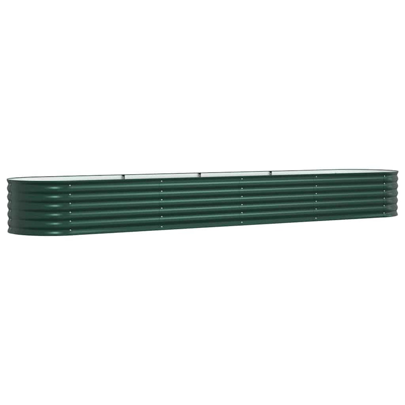 Afbeelding laden in galerijviewer, Vidaxl verhoogd bed groen 400 x 80 x 44 cm staal
