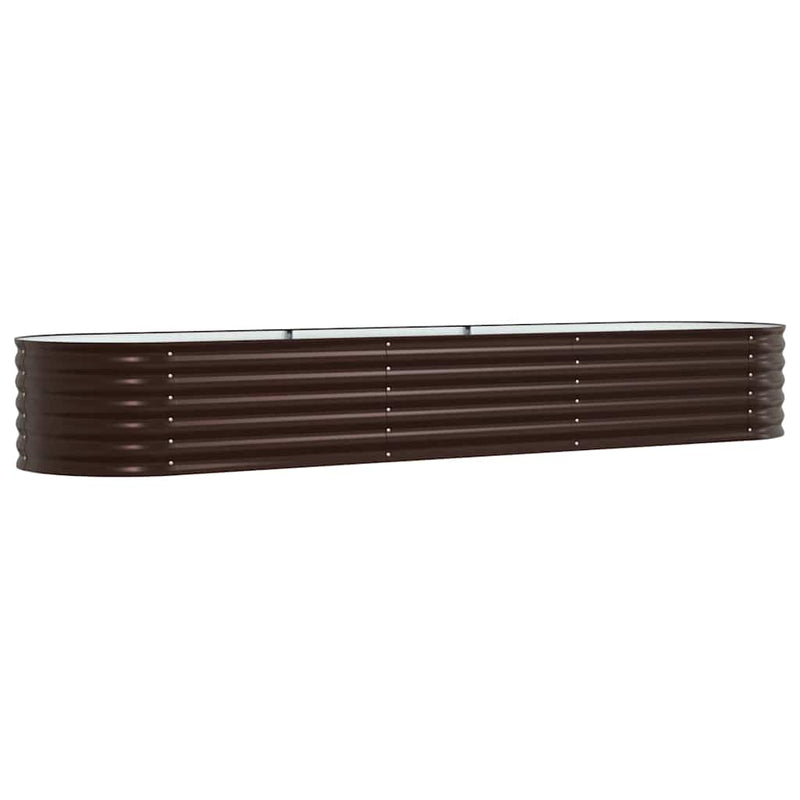 Afbeelding laden in galerijviewer, Vidaxl verhoogd bed bruin 320 x 80 x 44 cm staal
