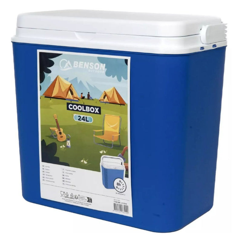 Afbeelding laden in galerijviewer, Benson koelbox 24l blauw wit
