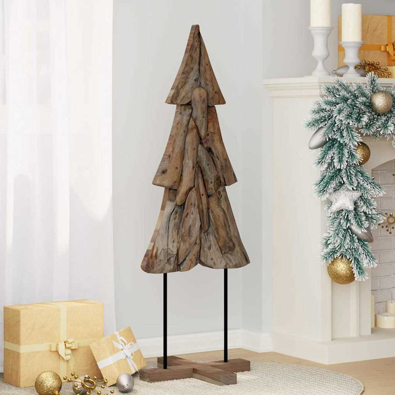 Afbeelding laden in galerijviewer, Vidaxl kerstboom bruin 121 cm massief teakhout
