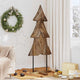 Vidaxl kerstboom bruin 151 cm massief teakhout