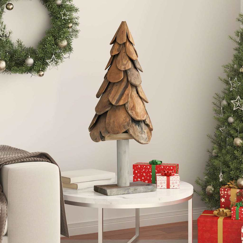 Afbeelding laden in galerijviewer, Vidaxl kerstboom bruin 91 cm massief teakhout
