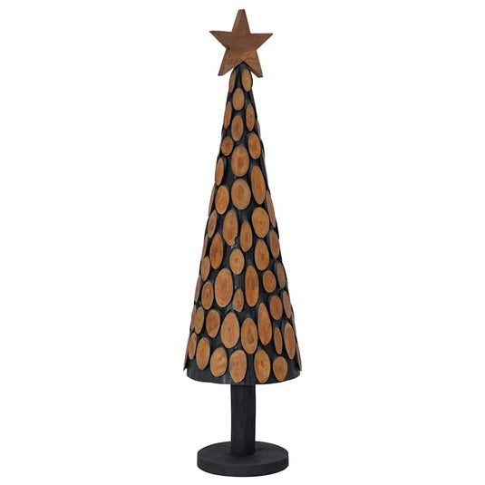 Vidaxl kerstboom met standaard bruin 120 cm massief teakhout