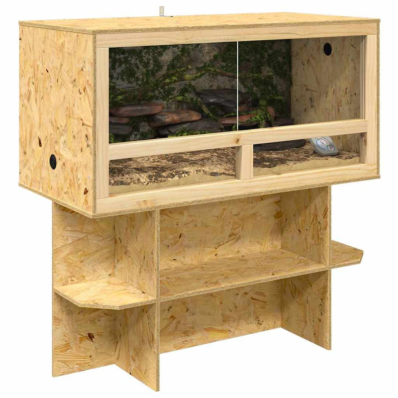 Afbeelding laden in galerijviewer, Vidaxl terrarium bruin 100 x 50 x 100 cm osb
