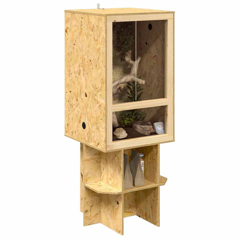 Afbeelding laden in galerijviewer, Vidaxl terrarium bruin 50 x 50 x 130 cm osb
