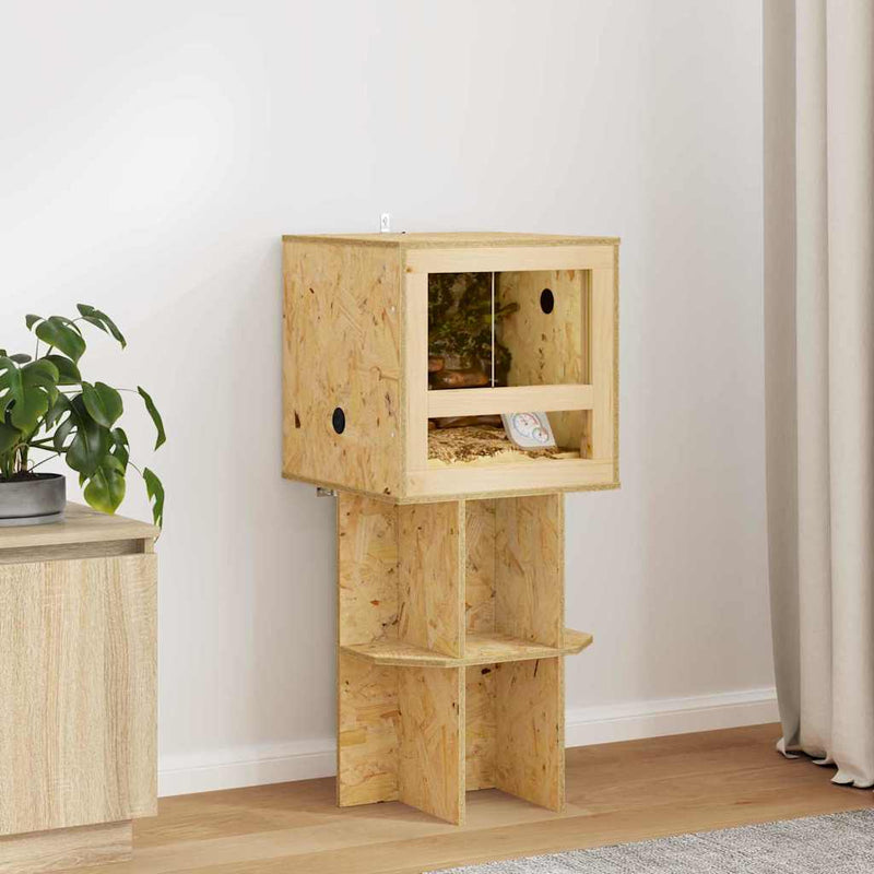 Afbeelding laden in galerijviewer, Vidaxl terrarium bruin 40 x 40 x 90 cm osb
