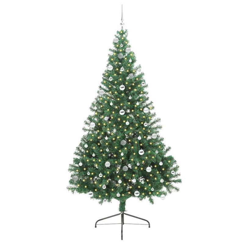 Afbeelding laden in galerijviewer, Vidaxl kunstmatig voorverlicht kerstboom met 300 led groen 240 cm pvc
