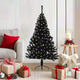 Vidaxl kunstmatig voorverlicht kerstboom met 150 led zwart 120 cm pvc